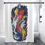 Japanese Koi Carp Tattoo Print Premium Shower Curtain