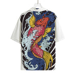 Japanese Koi Carp Tattoo Print Rayon Hawaiian Shirt