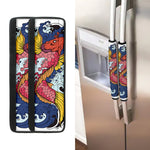Japanese Koi Carp Tattoo Print Refrigerator Handle Covers
