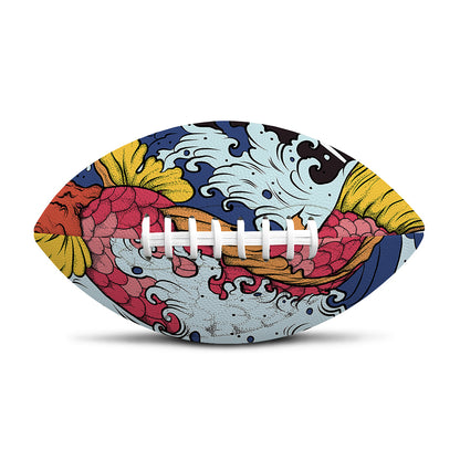 Japanese Koi Carp Tattoo Print Rugby Ball