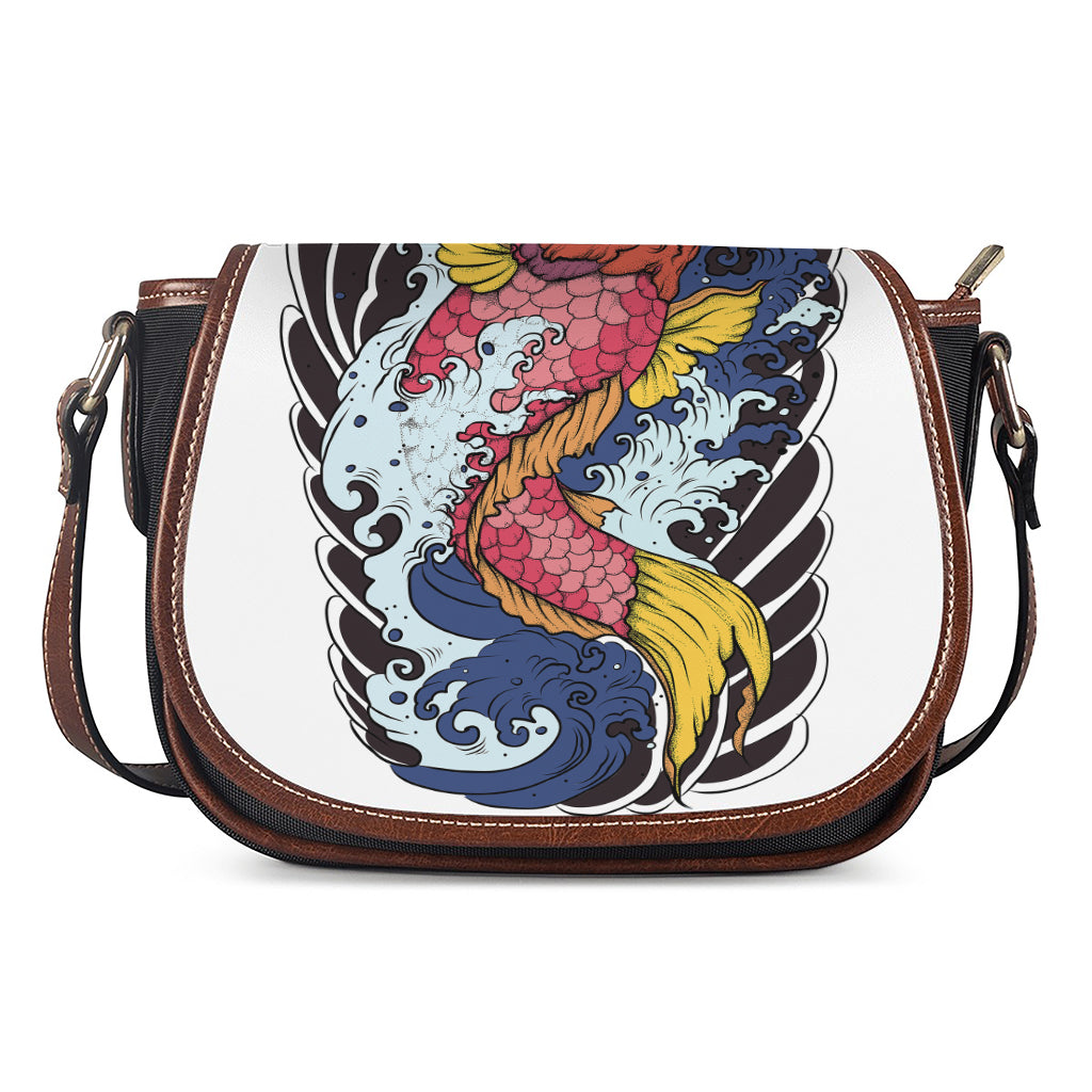 Japanese Koi Carp Tattoo Print Saddle Bag