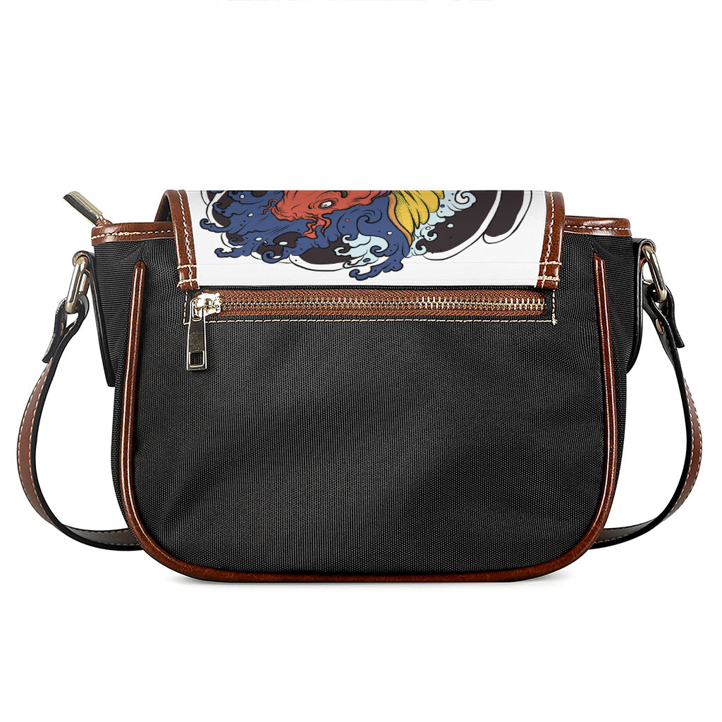 Japanese Koi Carp Tattoo Print Saddle Bag