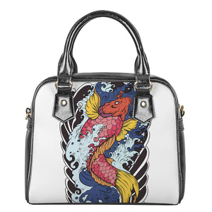 Japanese Koi Carp Tattoo Print Shoulder Handbag