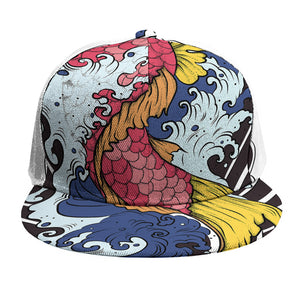 Japanese Koi Carp Tattoo Print Snapback Cap