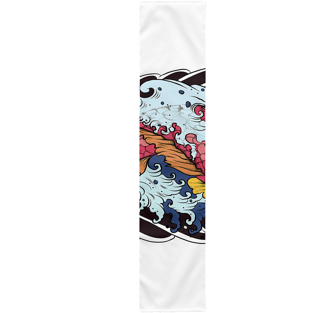 Japanese Koi Carp Tattoo Print Table Runner