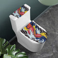 Japanese Koi Carp Tattoo Print Toilet Lid And Tank Cover Set