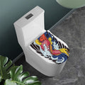 Japanese Koi Carp Tattoo Print Toilet Lid Cover