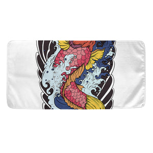 Japanese Koi Carp Tattoo Print Towel