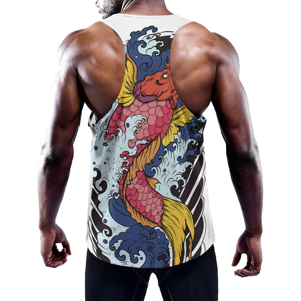 Japanese Koi Carp Tattoo Print Training Tank Top