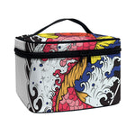 Japanese Koi Carp Tattoo Print Travel Makeup Bag