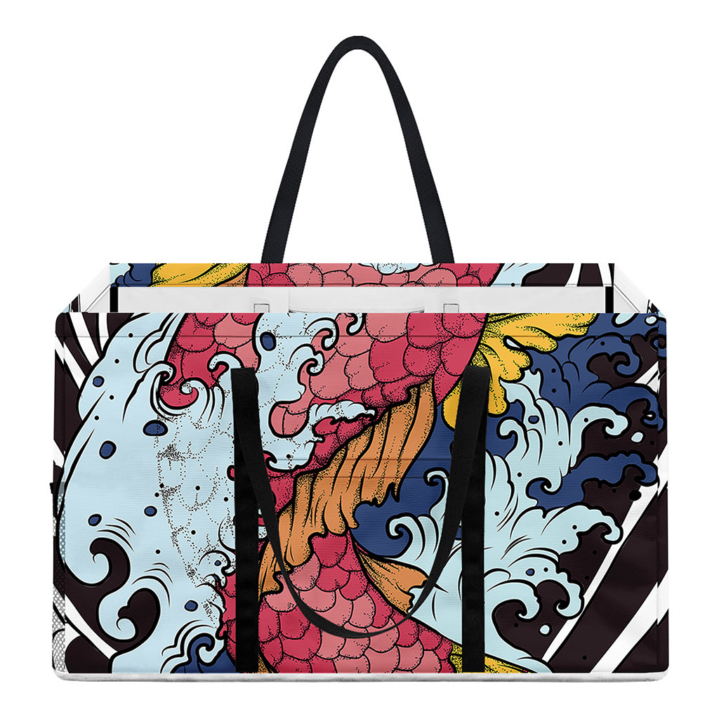 Japanese Koi Carp Tattoo Print Utility Tote Bag