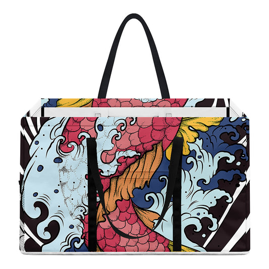 Japanese Koi Carp Tattoo Print Utility Tote Bag