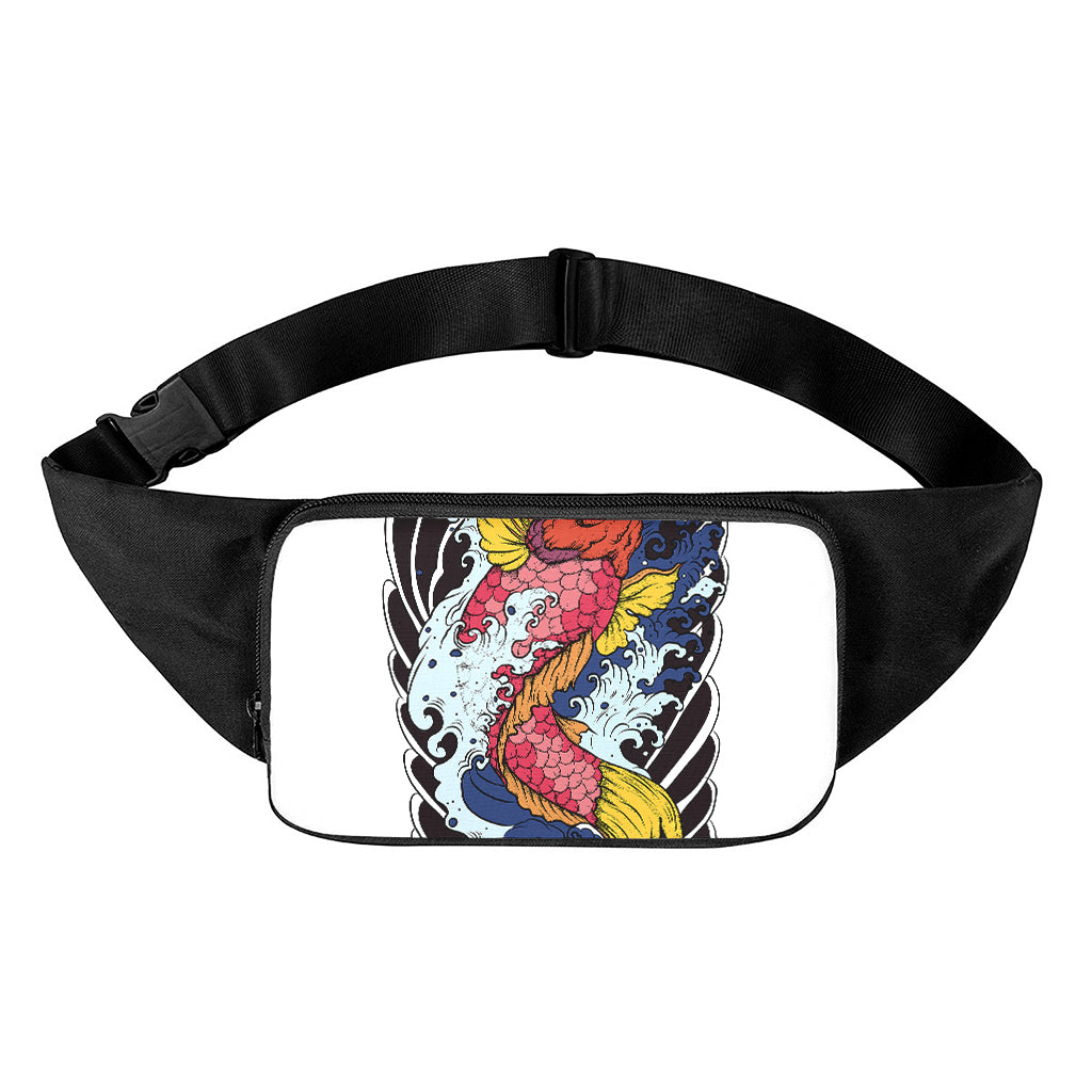 Japanese Koi Carp Tattoo Print Waist Bag