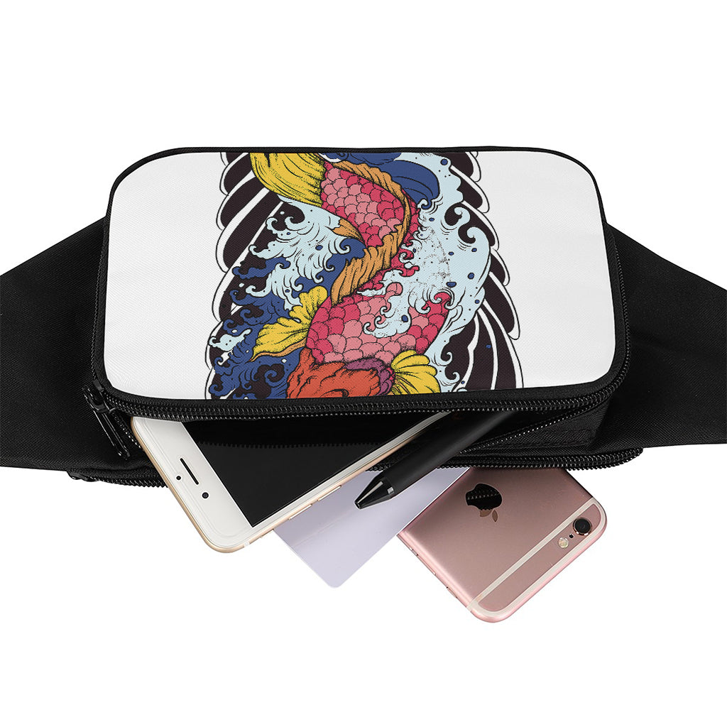 Japanese Koi Carp Tattoo Print Waist Bag