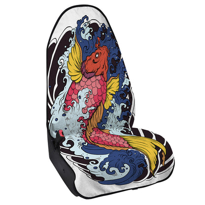 Japanese Koi Carp Tattoo Print Waterproof Car Seat Cover