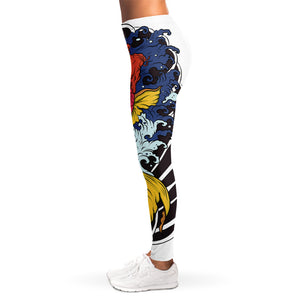 Japanese Koi Carp Tattoo Print Women's Leggings