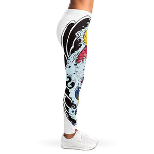 Japanese Koi Carp Tattoo Print Women's Leggings