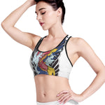 Japanese Koi Carp Tattoo Print Women's Sports Bra