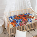 Japanese Koi Fish Tattoo Print Baby Crib Sheet