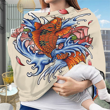 Japanese Koi Fish Tattoo Print Baby Seat Cover