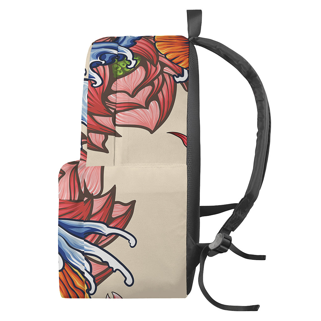 Japanese Koi Fish Tattoo Print Backpack