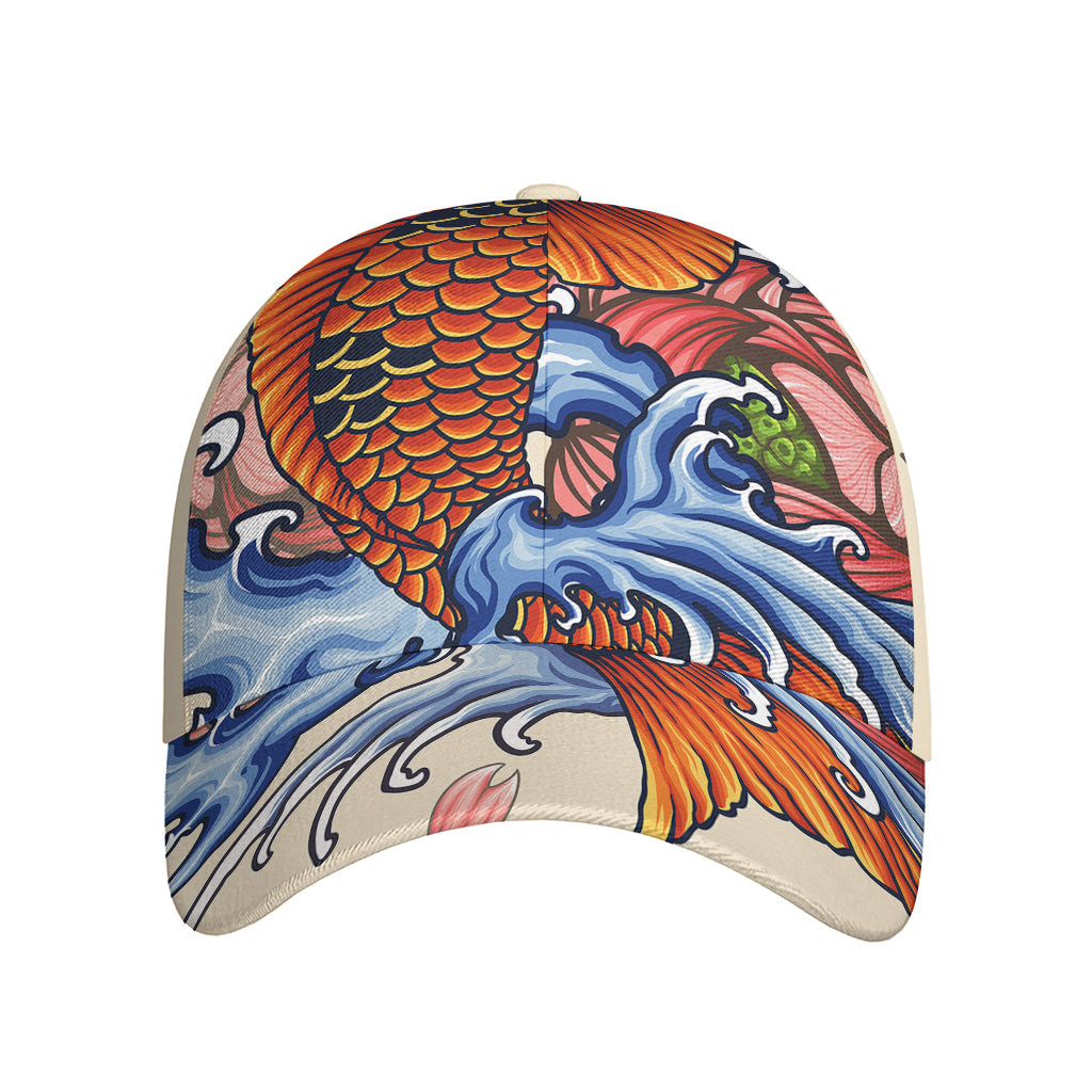 Japanese Koi Fish Tattoo Print Baseball Cap