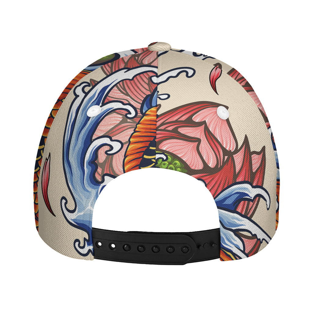 Japanese Koi Fish Tattoo Print Baseball Cap