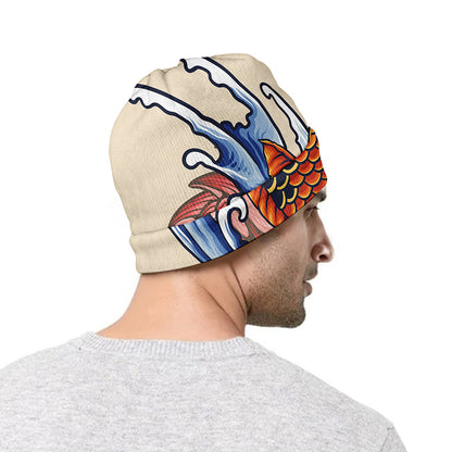 Japanese Koi Fish Tattoo Print Beanie