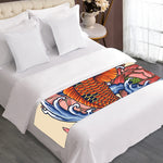 Japanese Koi Fish Tattoo Print Bed Runner