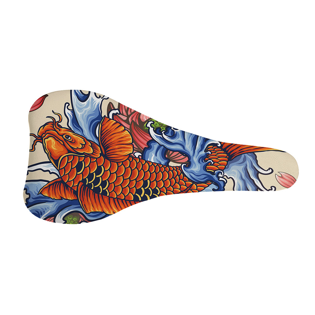 Japanese Koi Fish Tattoo Print Bicycle Seat Cover