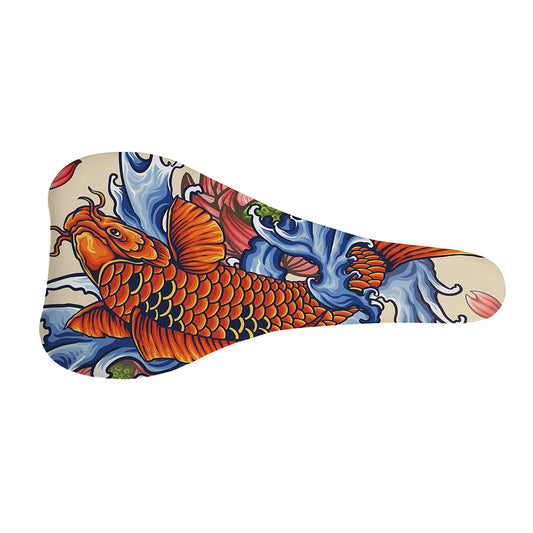 Japanese Koi Fish Tattoo Print Bicycle Seat Cover
