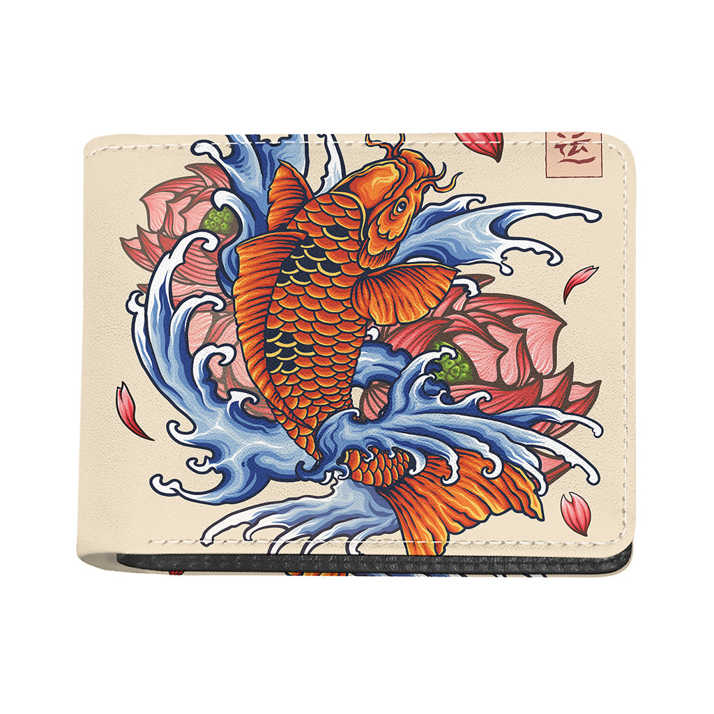 Japanese Koi Fish Tattoo Print Bifold Wallet