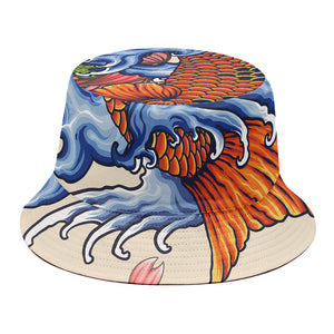 Japanese Koi Fish Tattoo Print Bucket Hat