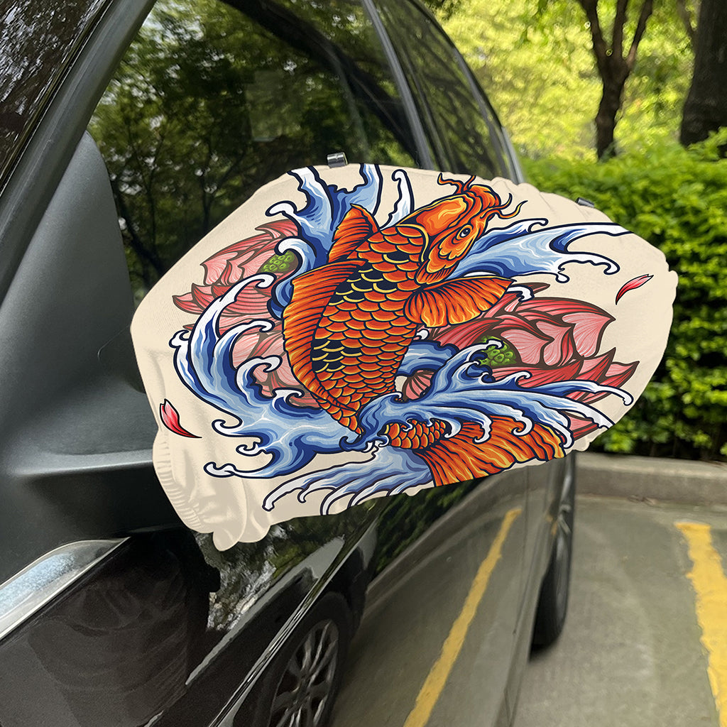 Japanese Koi Fish Tattoo Print Car Side Mirror Covers