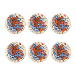 Japanese Koi Fish Tattoo Print Coaster Set