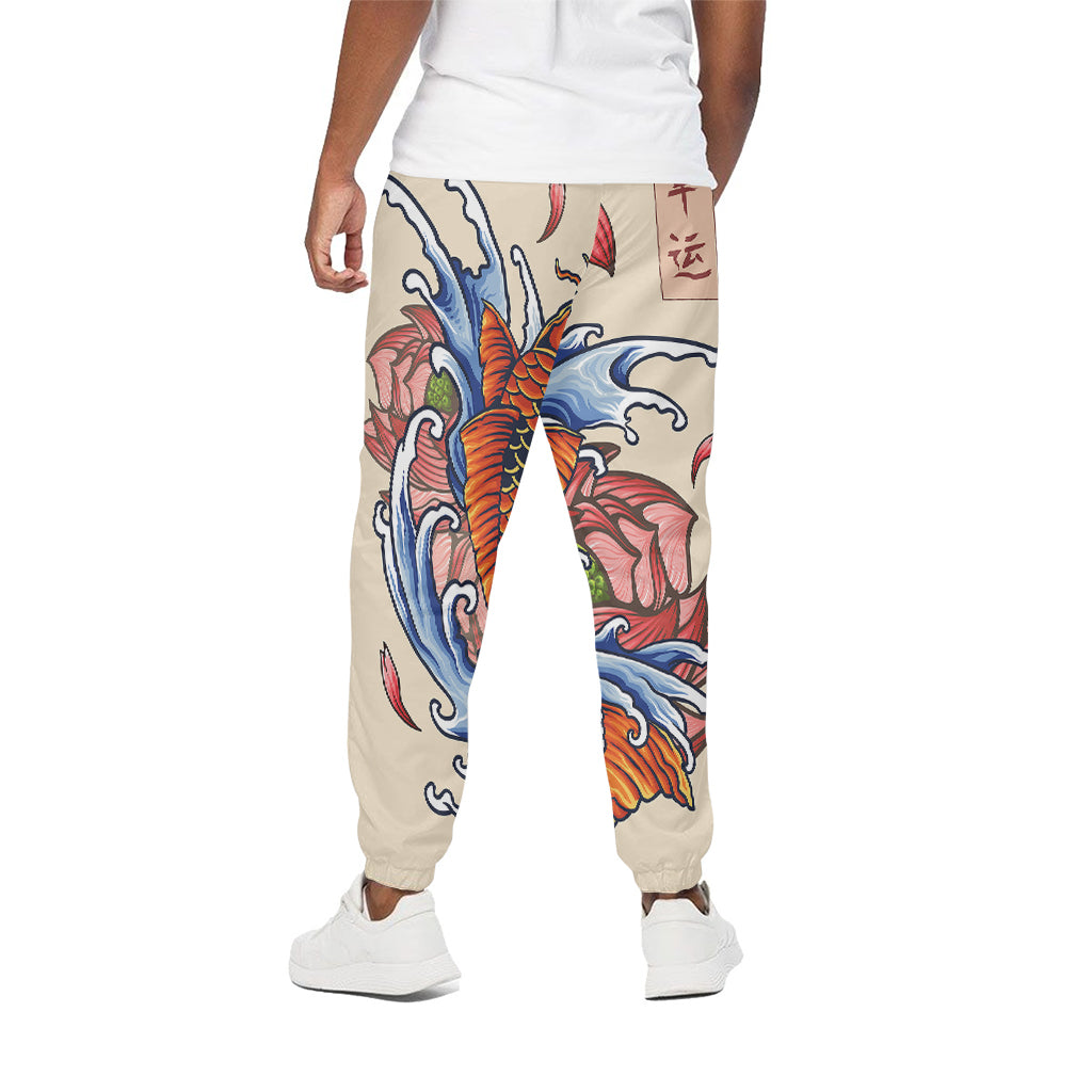 Japanese Koi Fish Tattoo Print Cotton Pants