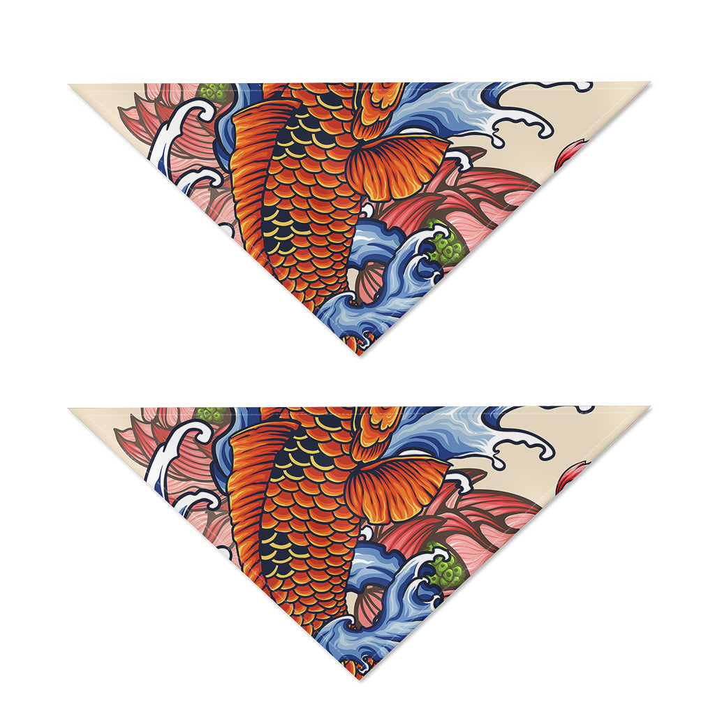 Japanese Koi Fish Tattoo Print Dog Bandana