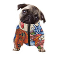 Japanese Koi Fish Tattoo Print Dog Zip Up Jacket