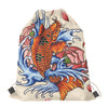 Japanese Koi Fish Tattoo Print Drawstring Bag