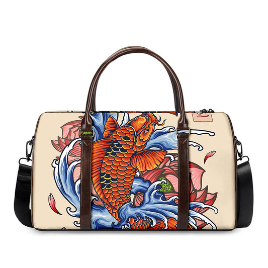 Japanese Koi Fish Tattoo Print Duffle Bag