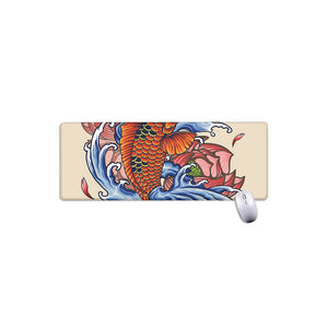 Japanese Koi Fish Tattoo Print Extended Mouse Pad