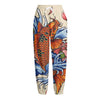 Japanese Koi Fish Tattoo Print Fleece Lined Knit Pants