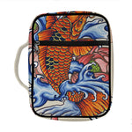 Japanese Koi Fish Tattoo Print Front Pocket Bible Bag