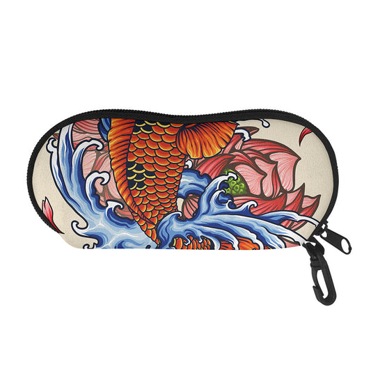 Japanese Koi Fish Tattoo Print Glasses Case