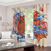 Japanese Koi Fish Tattoo Print Grommet Curtains