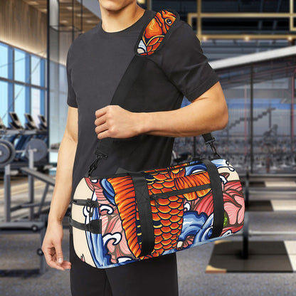 Japanese Koi Fish Tattoo Print Gym Bag