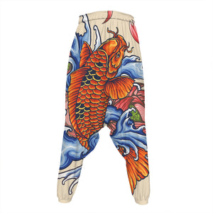 Japanese Koi Fish Tattoo Print Hammer Pants