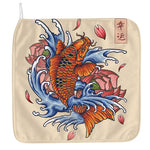 Japanese Koi Fish Tattoo Print Hand Towel