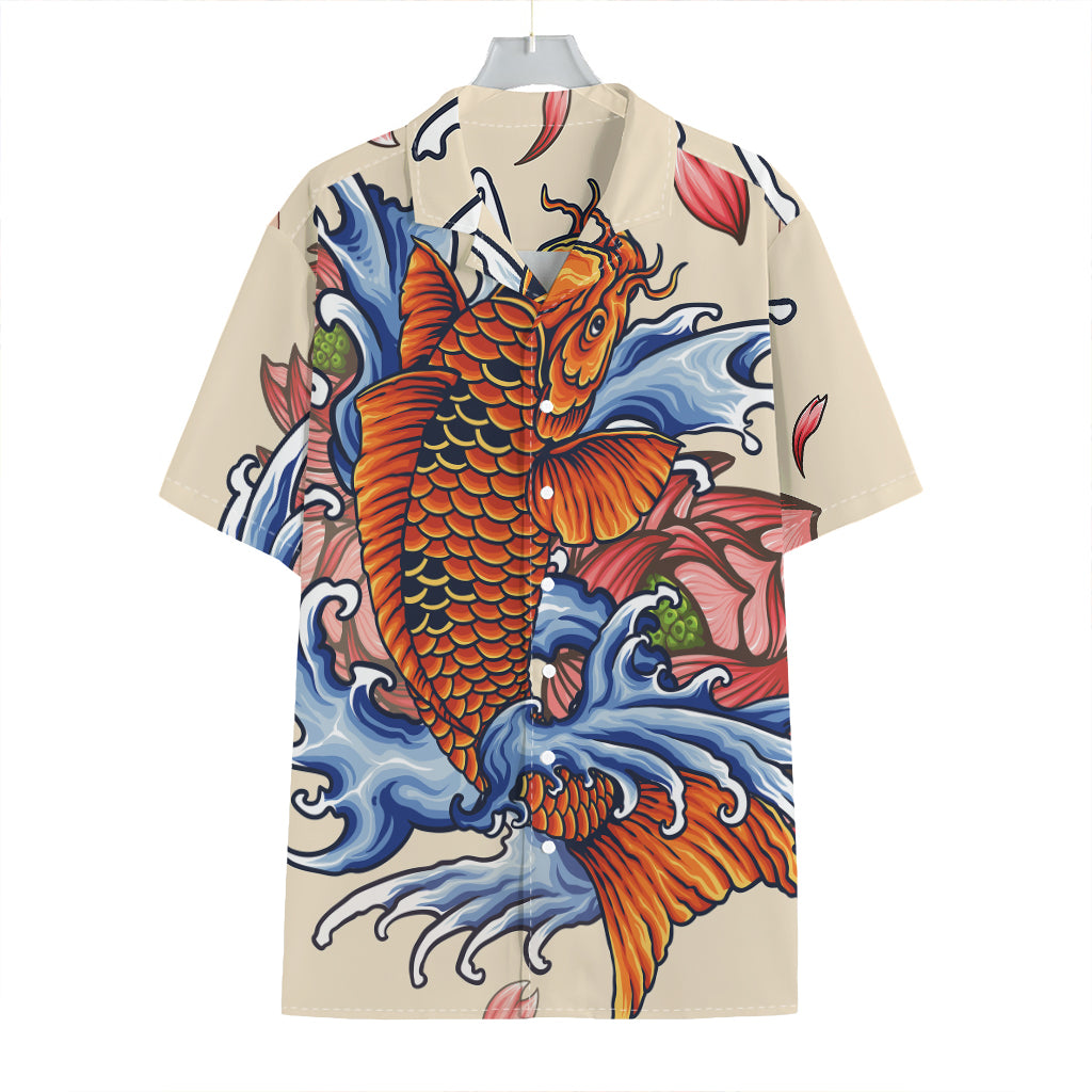 Japanese Koi Fish Tattoo Print Hawaiian Shirt