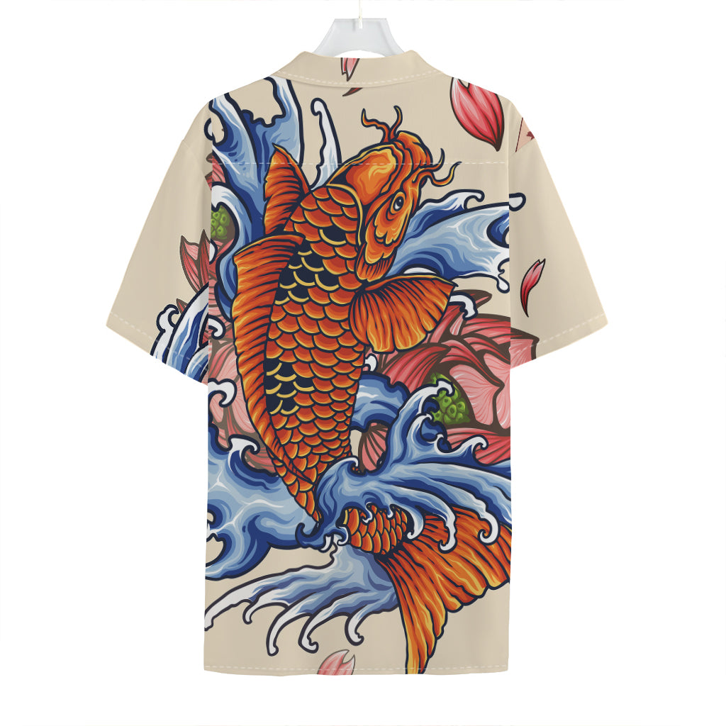 Japanese Koi Fish Tattoo Print Hawaiian Shirt